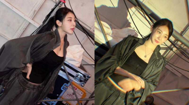 “올블랙 셋업으로 시선 압도”… 이채연, 서울패션위크에서 존재감 발산