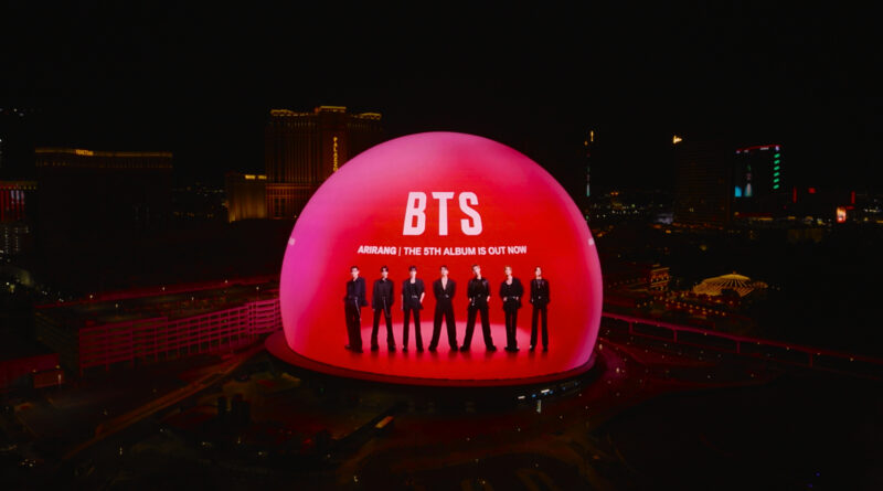 “라스베이거스가 붉게 물들었다”… 방탄소년단, 더 시티 라스베이거스 개시